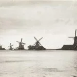Kalverringdijk omstreeks 1900. Hier is nu de Zaanse Schans (foto: De Zaansche Molen)