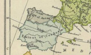 Koninkrijk Asturië in 814 (Publiek Domein - wiki)