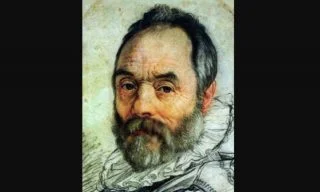 Portret van Giovanni Bologna door Goltzius (detail)
