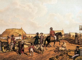 Gezicht op Willemsoord, getekend door H.P. Oosterhuis. Afbeeldingen uit: Zomer van 1823