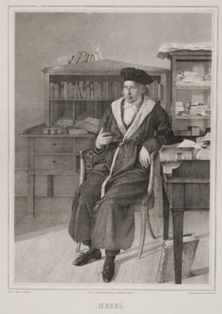 Georg Wilhelm Friedrich Hegel, Lithografie van Ludwig Sebbers (Publiek Domein - wiki)