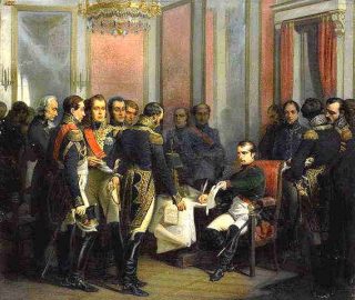 Ondertekening van het verdrag van Fontainebleau, 1807