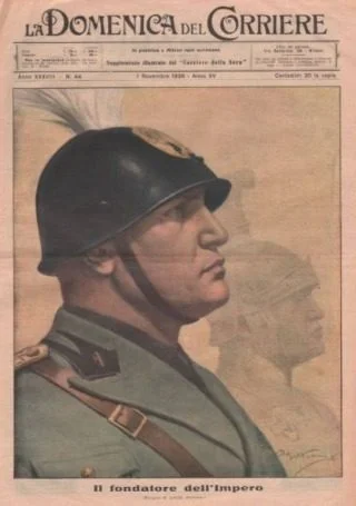Portret van Beniro Mussolini uit 1936 (Publiek Domein - wiki)