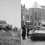 M4 Sherman-tank (l) en de Panzerkampfwagen IV (Publiek Domein & cc - Bundesarchiv)