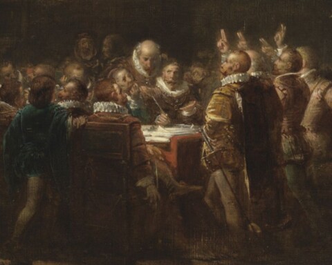 Ondertekening van het Plakkaat van Verlatinge, schilderij van Johannes Hinderikus Egenberger (Publiek Domein - wiki)