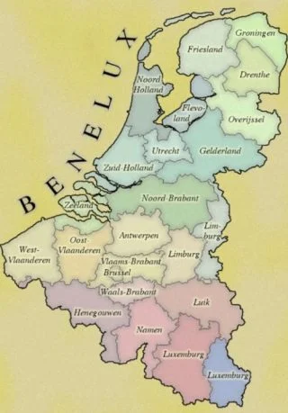 Kaart van de Benelux (CC0 - Manamana)