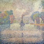 Pointillisme - Paul Signac, 1901, L'Hirondelle Steamer on the Seine