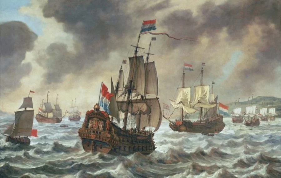 De Staatse vloot bij Duins, Reinier Nooms (Publiek Domein - wiki)
