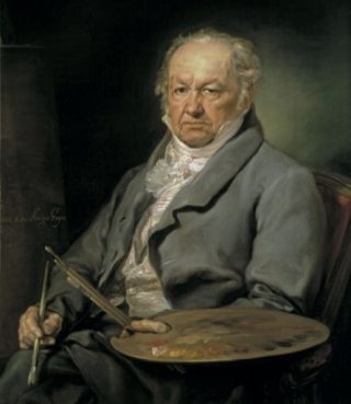 Francisco Goya - Portret door Vicente López (1826)