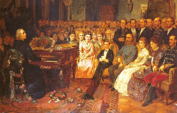 Liszt geeft een concert voor keizer Franz Joseph I