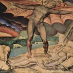 Jobstijding - William Blake, ca. 1826 - Tate Gallery Londen, Satan stort zijn plagen over Job uit
