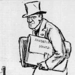 Karikatuur van een Droogstoppel in de Telegraaf van 9 mei 1928 (Delpher)