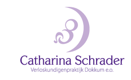 Logo van een verloskundigepraktijk in Dokkum die naar Schrader is vernoemd