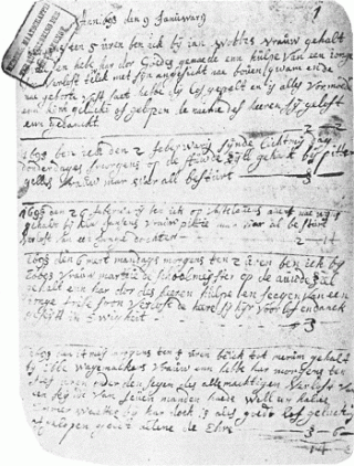 Pagina uit het dagboek van Catharina Schrader (DBNL)