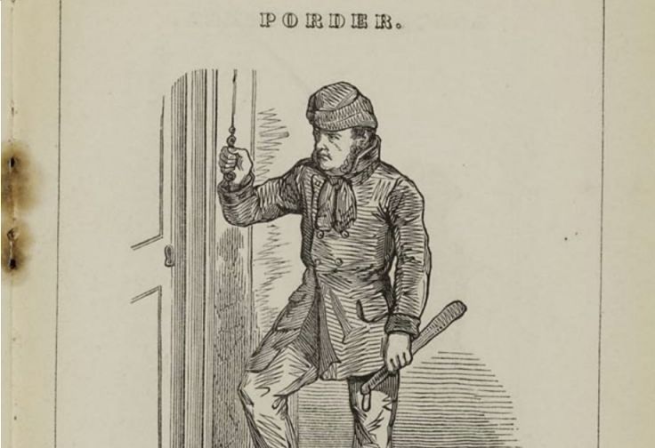Porder in een prentenboek van J. Schenkman en Pieter van Arum, ca. 1850 (Publiek Domein - KB - wiki)