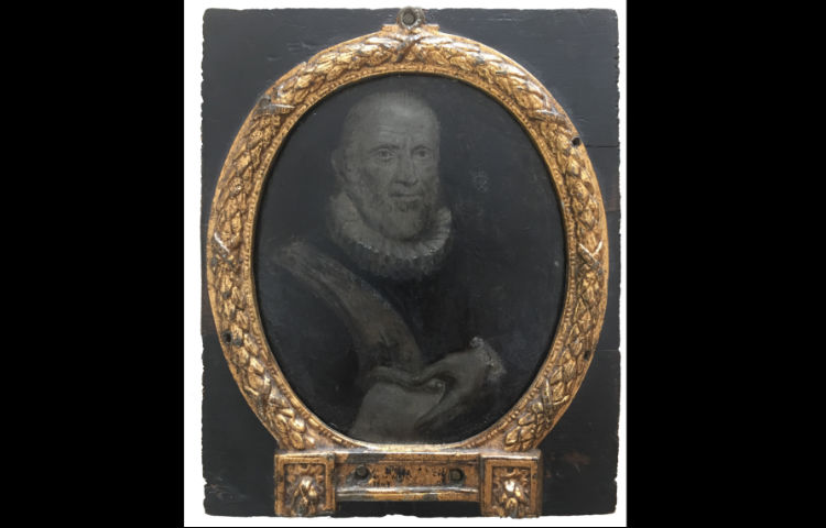 Arnoud van Halen, Portret van Roemer Visscher, 1700-1720, 11 x 9,5 cm, particuliere verzameling