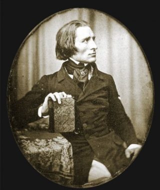 Vroegst bekende foto van Franz Liszt , 1843 (Publiek Domein - Herman Biow)