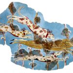 Fresco aangetroffen in een paleis in Tiryns (CC BY 2.5 - Sailko - wiki)