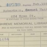 De Amerikaanse moest het boek eigenlijk in februari 1935 inleveren... (Shreve Memorial bibliotheek)