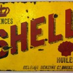 Oude reclameplaat van Shell (CC0 - wiki)