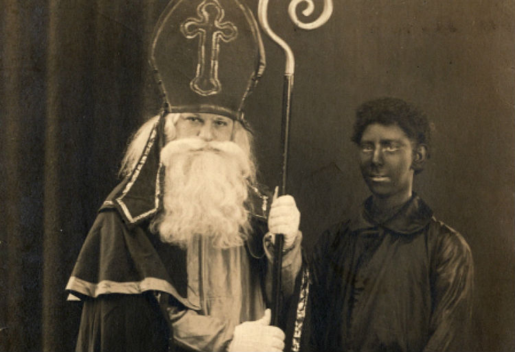 Sinterklaas en zwarte piet, 1920 (CC BY-SA 3.0 NL - CODA Apeldoorn - Europeana)