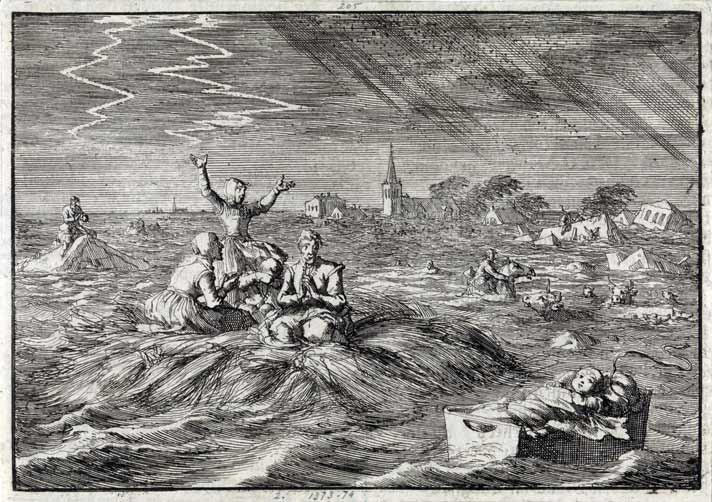Watersnood in Groningen, 1686 (Rijksmuseum)