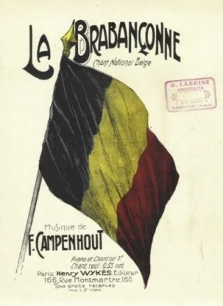 Partituur van de Brabançonne van ongeveer 1910 (Publiek Domein - wiki)