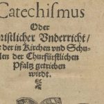 Titelblad van de uitgave van de Heidelbergse Catechismus uit 1563 (Publiek Domein - wiki)