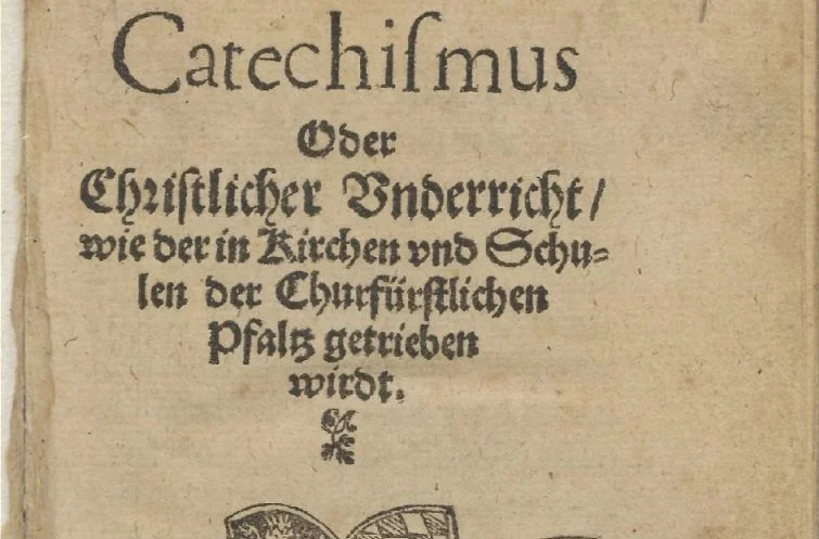Titelblad van de uitgave van de Heidelbergse Catechismus uit 1563 (Publiek Domein - wiki)