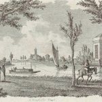 Rivierlandschap met een trekschuit - Reinier Vinkeles, ca. 1751-1816 (Publiek Domein - Europeana)