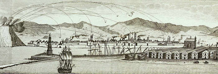 Bombardement van Barcelona vanaf de Montjuïc, 1842