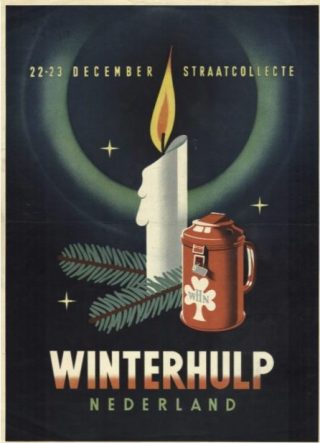 Poster Winterhulp Nederland,  collecte 22 en 23 december (CC0 - Netwerk Oorlogsbronnen - wiki)