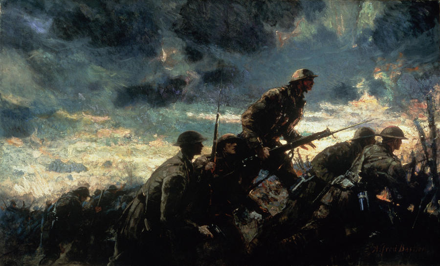 Over the Top, Neuville-Vitasse - Alfred Bastien, 1918 - Canadian War Museum (Publiek Domein - wiki)
