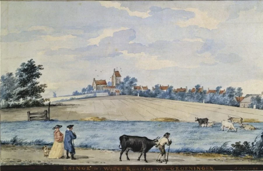 Ezinge in het Westerkwartier van Groningen - Aert Schouman - Groninger Museum (Publiek Domein - wiki)
