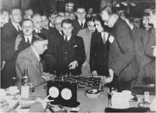 Foto gemaakt tijdens de strijd om de wereldtitel in 1935