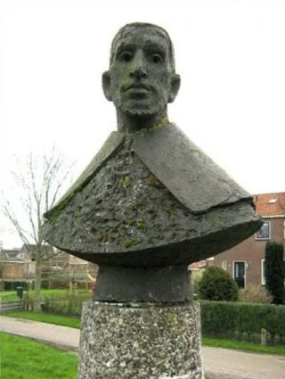 Buste van Gysbert Japicx in Witmarsum -  Jentsje Popma,1966 (CC BY-SA 3.0 - Ytzen - wiki)