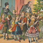 Kinderen rond een kerstboom - H.J. Overbeek, 1877