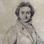 Niccolò Paganini in 1819, tekening van Jean-Auguste-Dominique Ingres