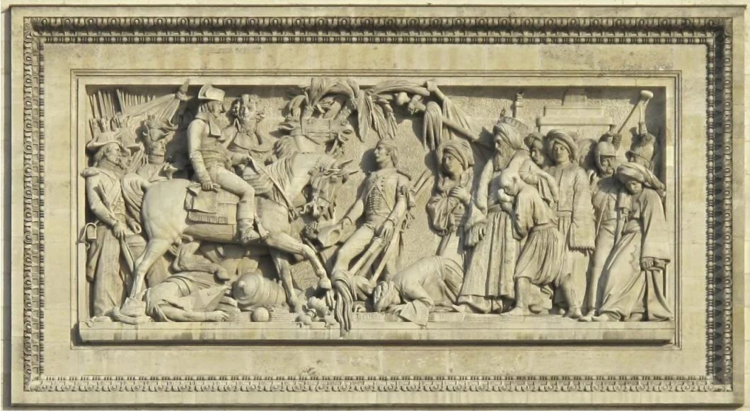 Reliëf op de Arc de Triomphe ter herinnering aan de Slag bij Aboukir van 25 juli 1799 (CC0 - Tangopaso)