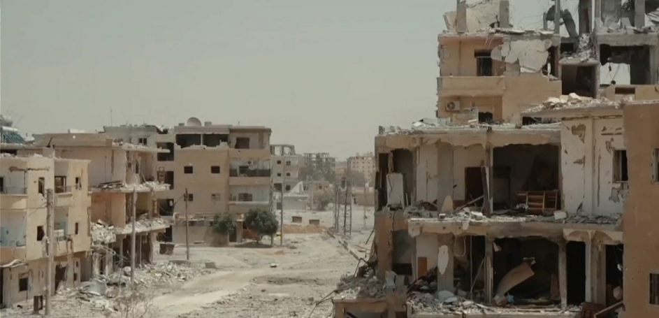Vernielde gebouwen in Raqqa, Syrië - juni-oktober 2017 (Publiek Domein - wiki)