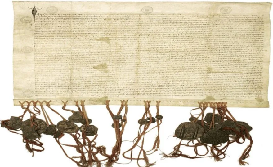 Keure van Kortenberg - Charter van Kortenberg (1312). Oorkonde uit het Leuvense stadsarchief. (Publiek Domein - wiki)