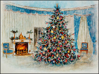 Kerstkaart van de Amerikaanse president Lyndon B. Johnson, 1967