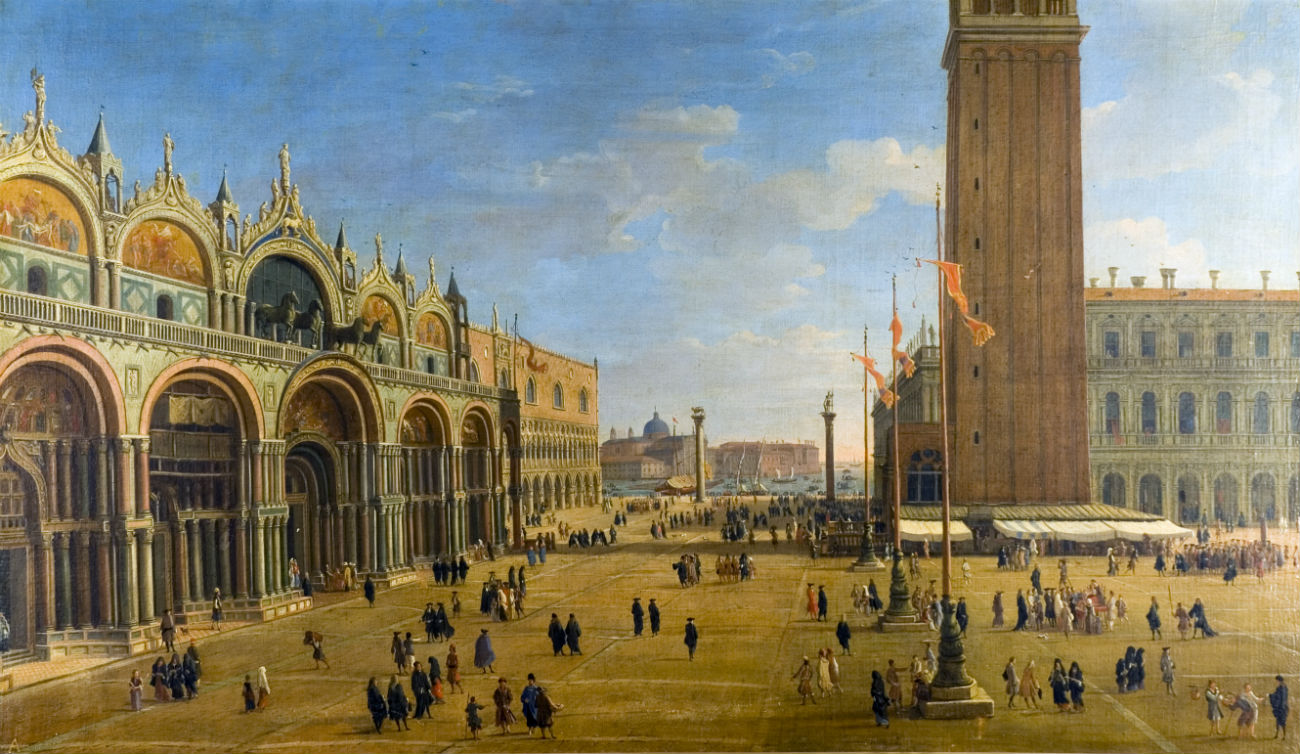 Caspar van Wittel, Piazza San Marco, ca. 1700, olieverf op doek, 71 x 123 cm, Casa Medinacelli, Sevilla
