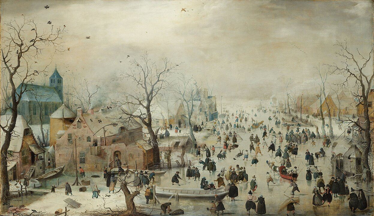 Winterlandschap met ijsvermaak - Hendrick Avercamp, 1608