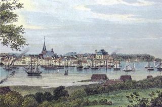 Vrede van Kiel - Kiel in 1855 (Publiek Domein - wiki)