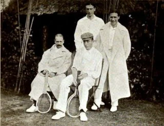 Britse en Belgische Davis Cup-teams in 1904 (Publiek Domein - wiki)