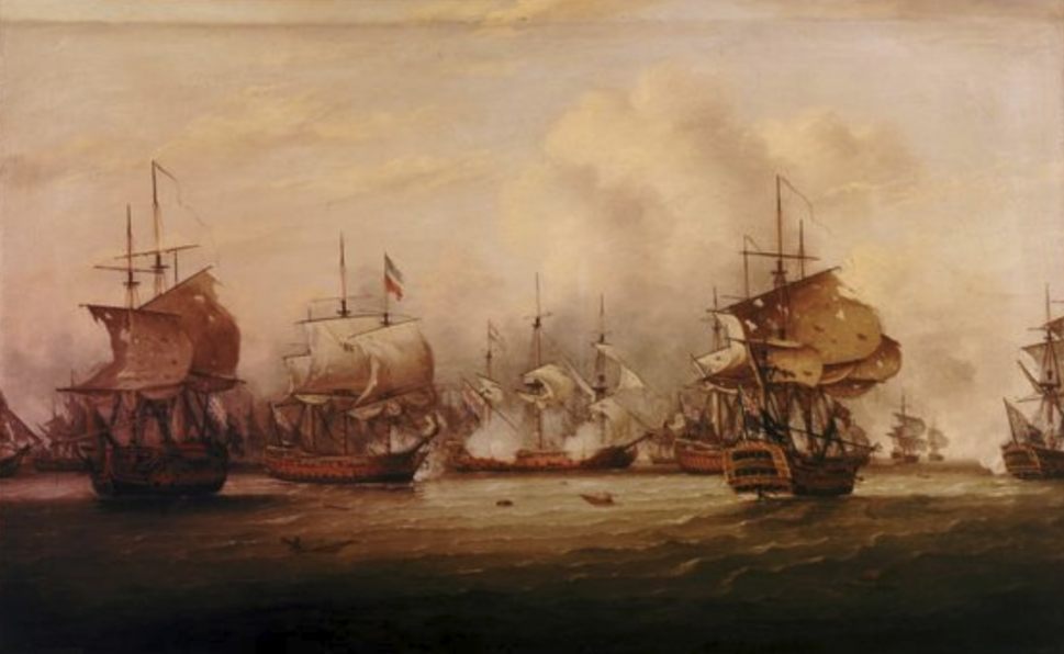 Slag bij de Doggersbank, 5 augustus 1781 - Thomas Luny (Publiek Domein - wiki)