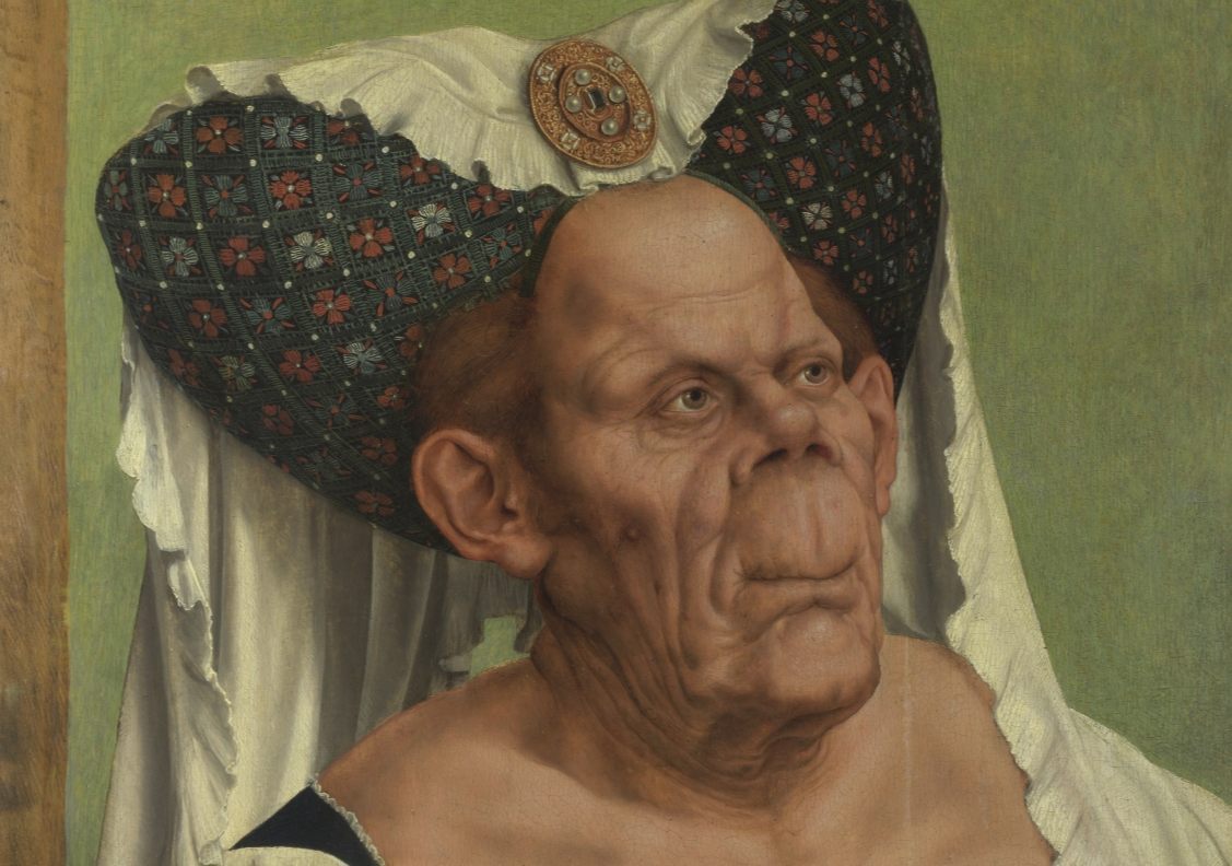 Portret van een groteske oude vrouw - Quinten Massijs (detail)