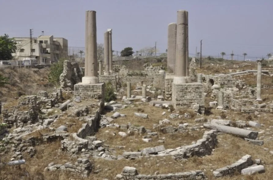 Tyrus, de resten van de kerk waar Paulus tot bisschop werd gewijd