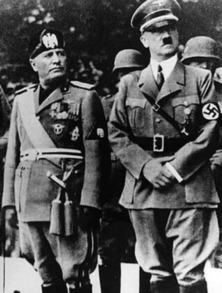 Benito Mussolini en Adolf Hitler
